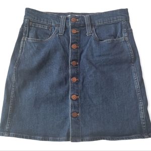 Madewell Stretch Denim‎ Stright Mini Skirt Size 26